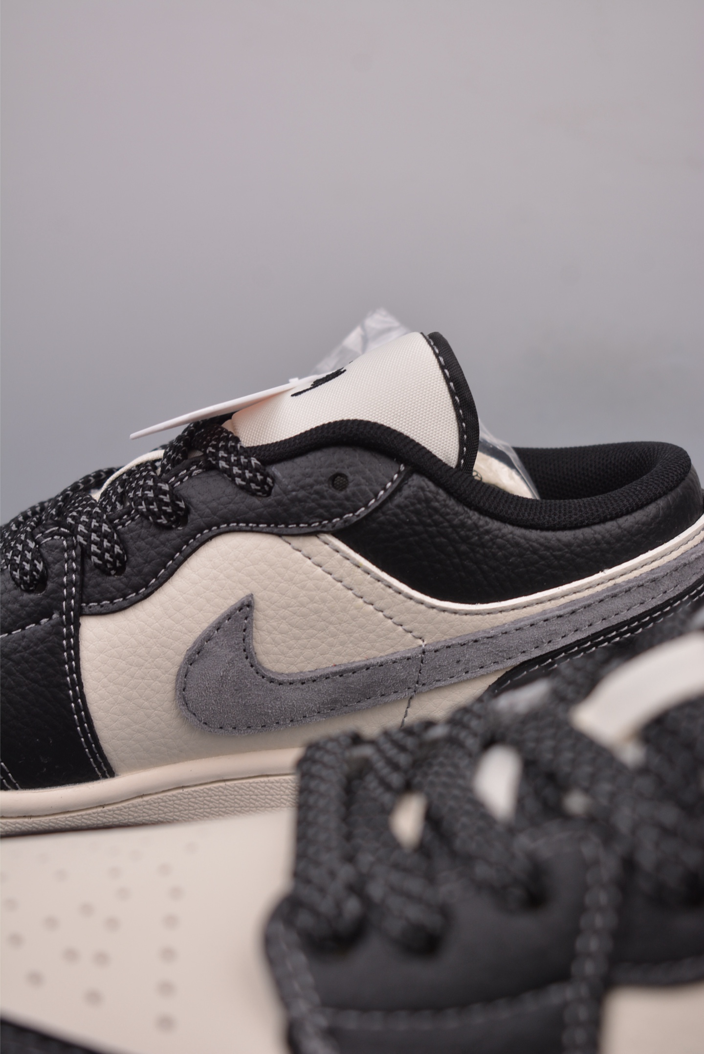 Stussy x Nike Air Jordan 1 Low OG Black, Grey and White XX3318-511