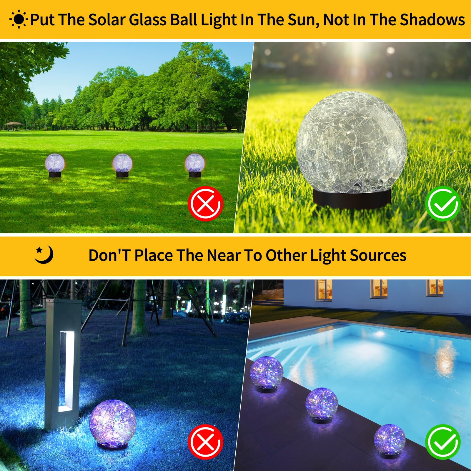 🔥Mother's Day Sale - 50% OFF🔥Cracked Glass Ball Solar Lights