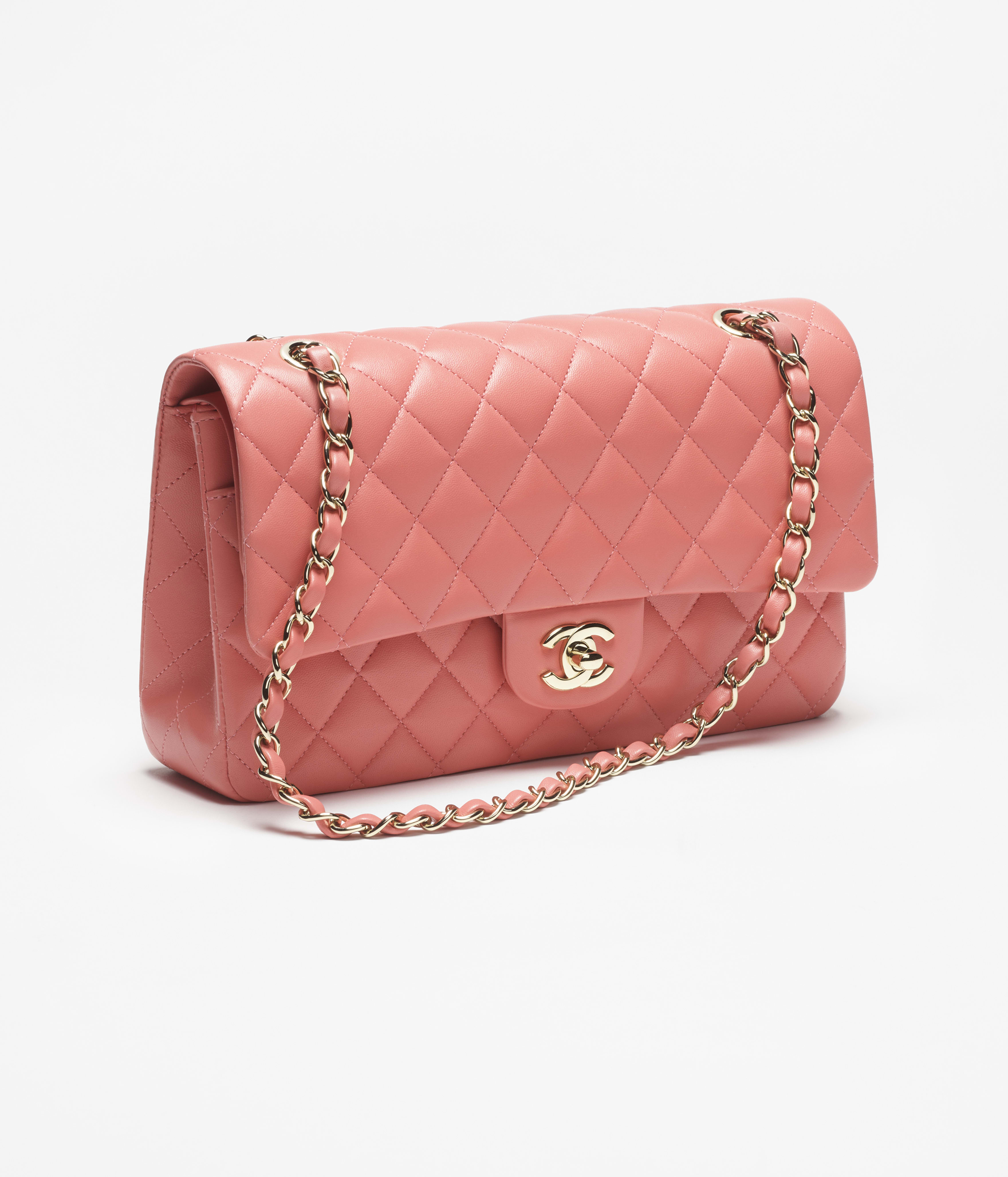 Chanel Classic 11.12 Bag Lambskin & Gold Metal Coral A01112-Y04059-NZV49