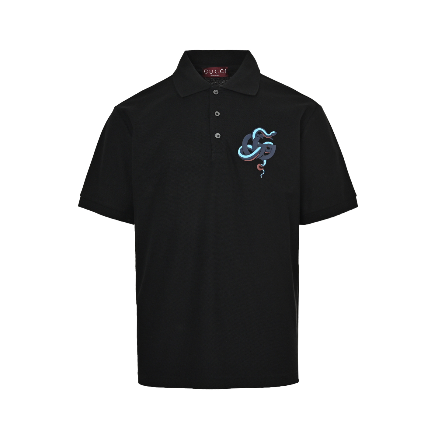 Gucci 25ss Snake Year Limited Edition Snake Print Polo Short Sleeve