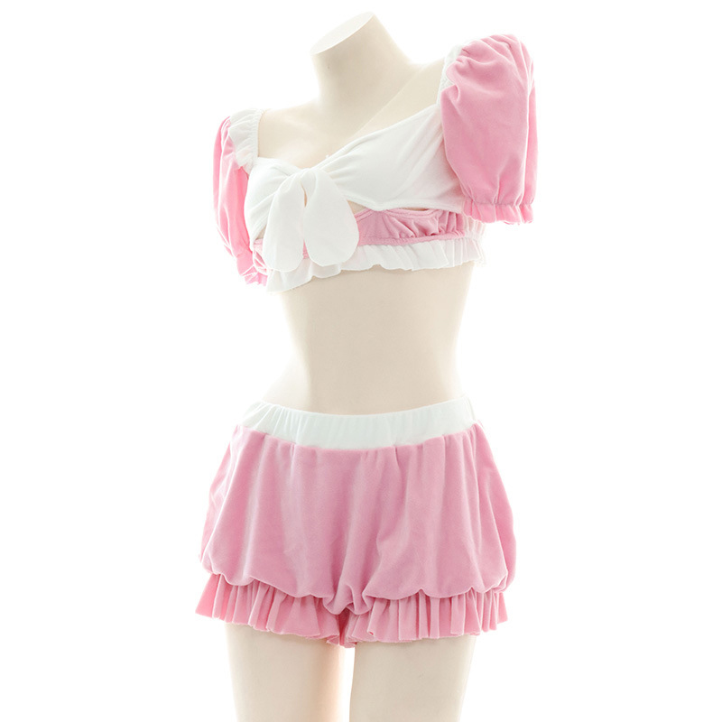 Sweet Bow Knot Maid Lingerie Set