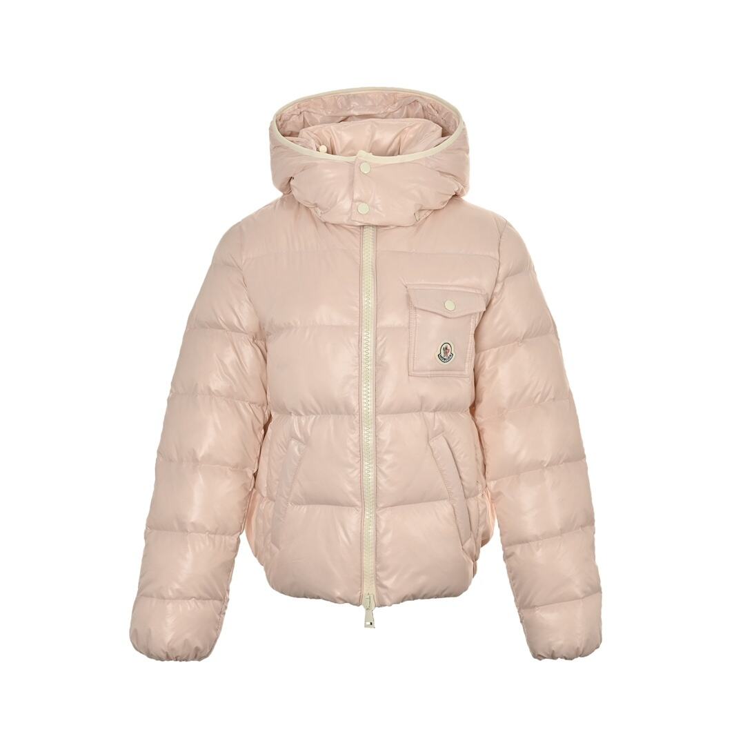 Moncler Women's Andro Detachable Hooded Short Shiny Down Jacket
