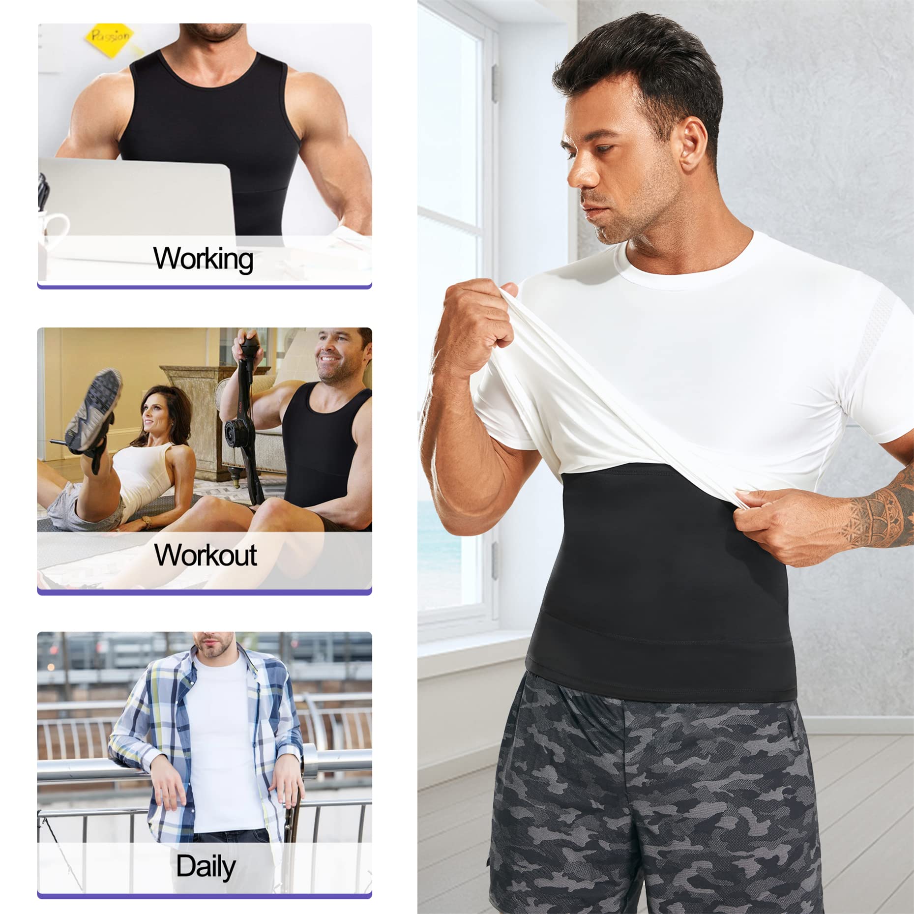 Men's Body Shaper Compression Workout T-shirt