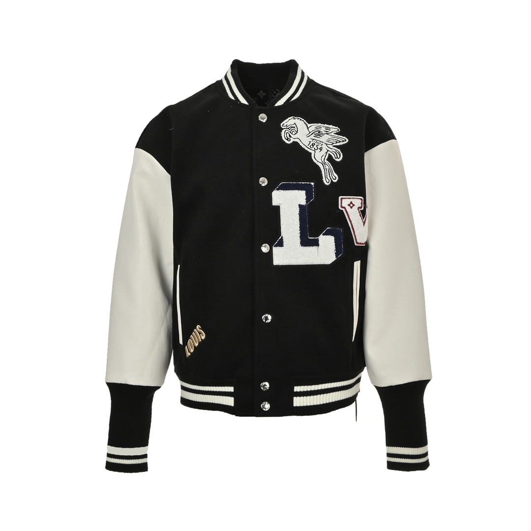 Louis Vuitton 24Fw Pegasus towel embroidered baseball jacket
