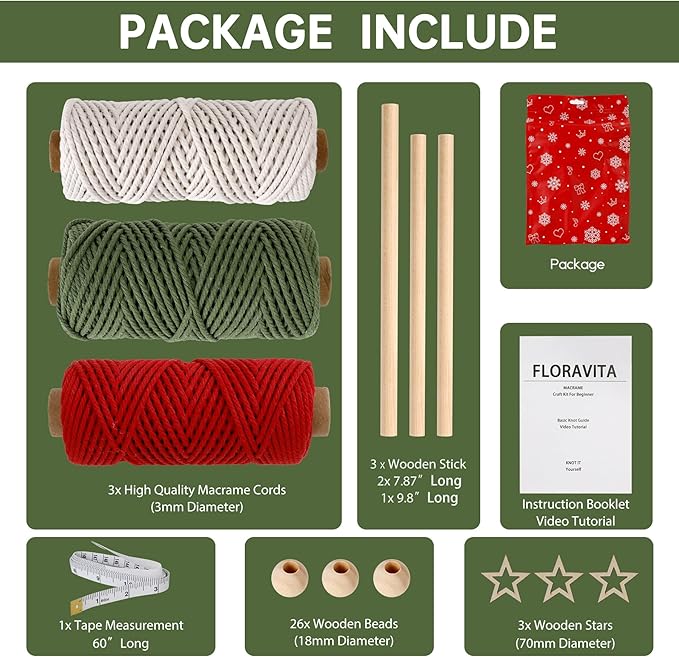 🌲🌲Luxury Knitted Christmas Tree DIY Kit -3 pack