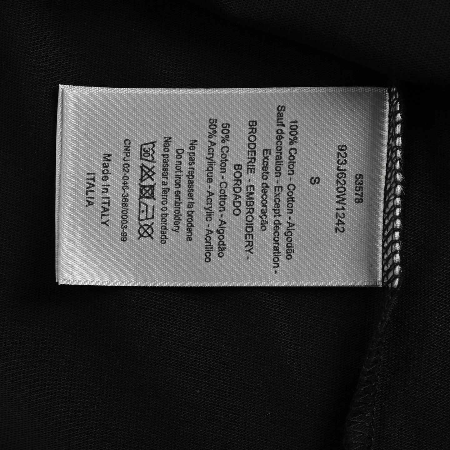 Dior 25ss embroidered logo lettering short sleeve
