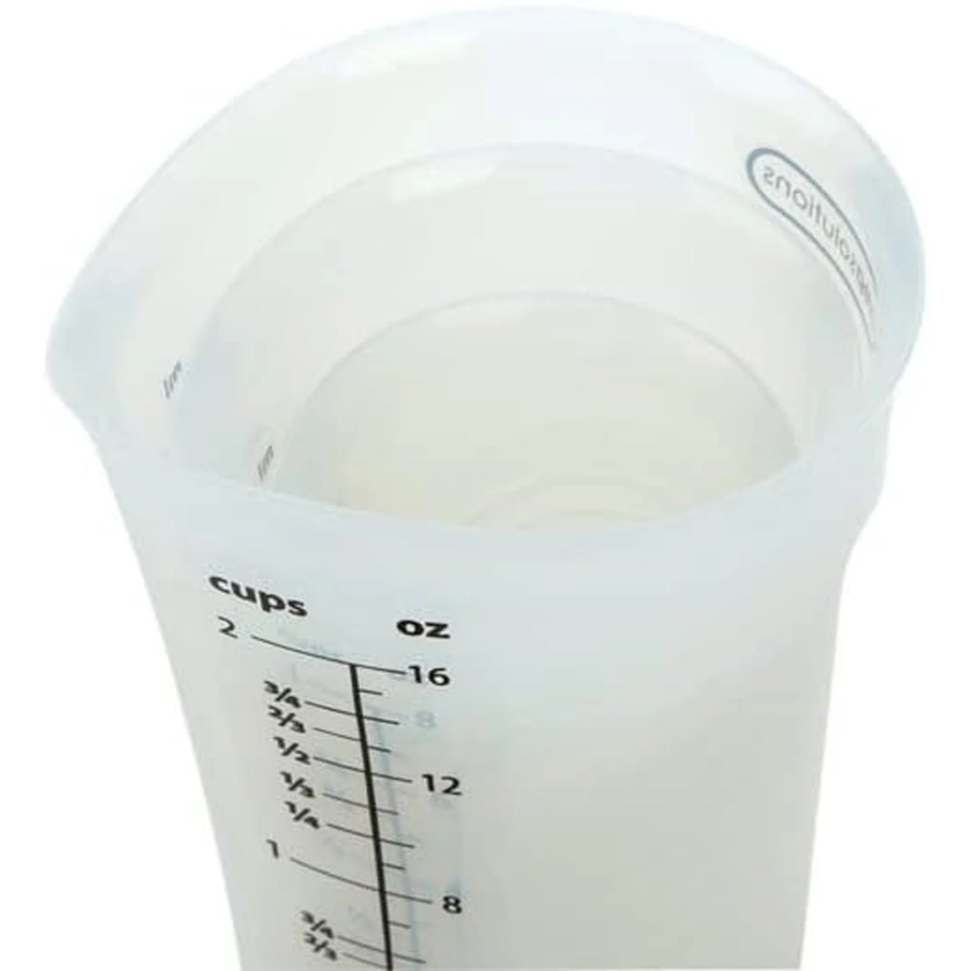Prep Solutions 3 Pieces High Heat Silicone Measuring Cups Set, Clear