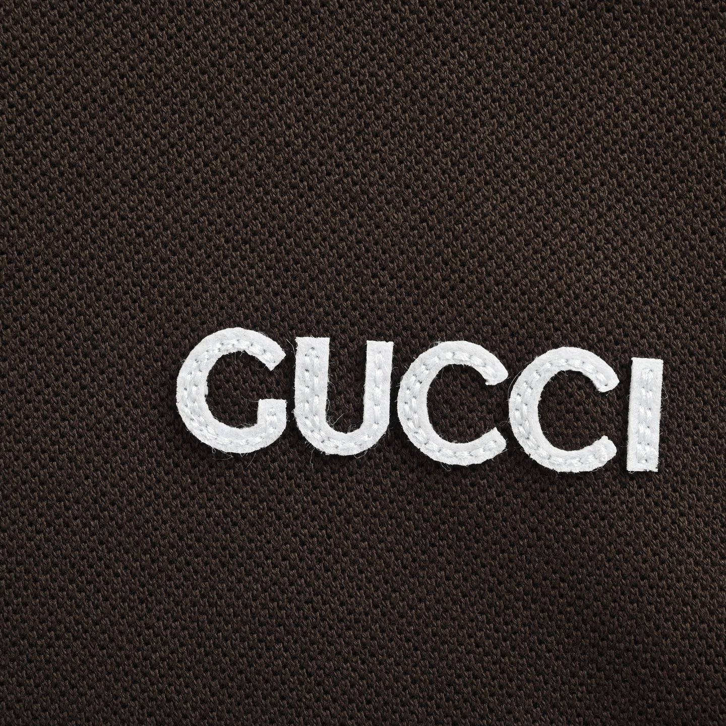Gucci 25ss contrast color collar lettering laser embroidered Polo short sleeve