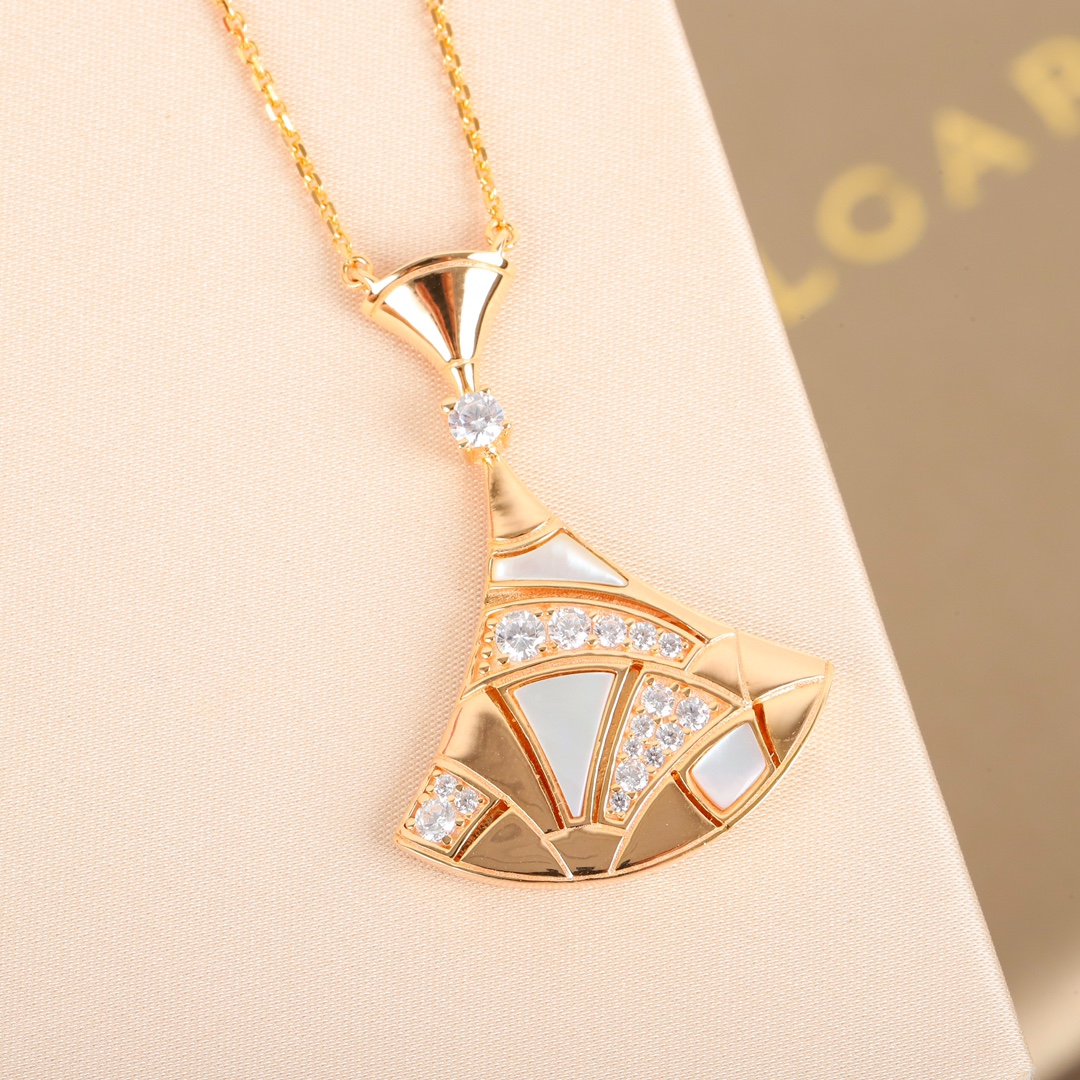 Bulgari Large Mother-of-Pearl Diamond Necklace