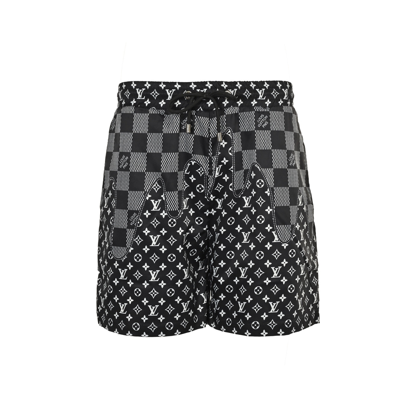 Louis Vuitton 25ss Checkerboard Monochrome Beach Shorts