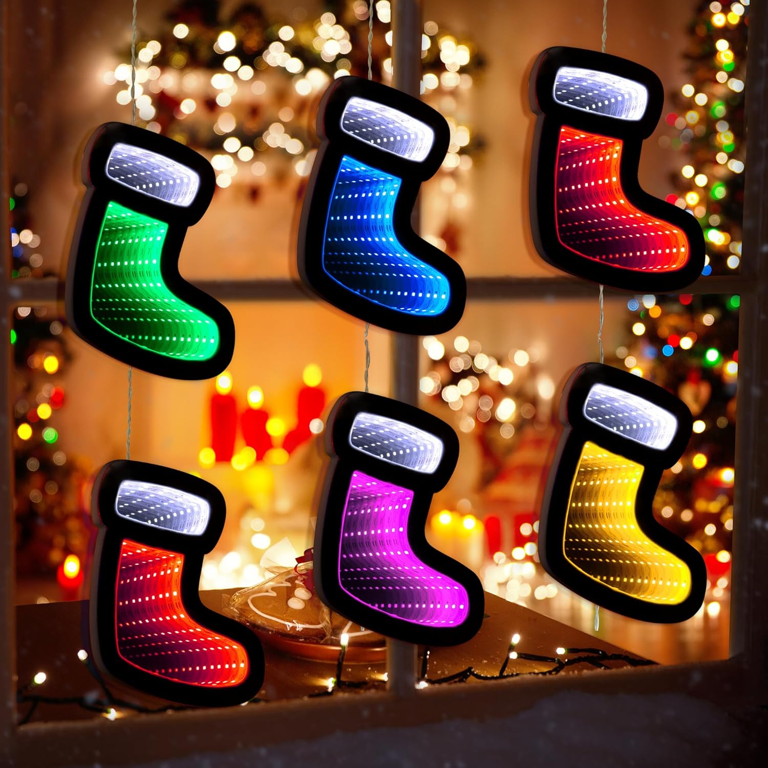 🔥2025 Christmas New Arrival🔥- Christmas 3D Infinity Mirror Light Tunnel Light