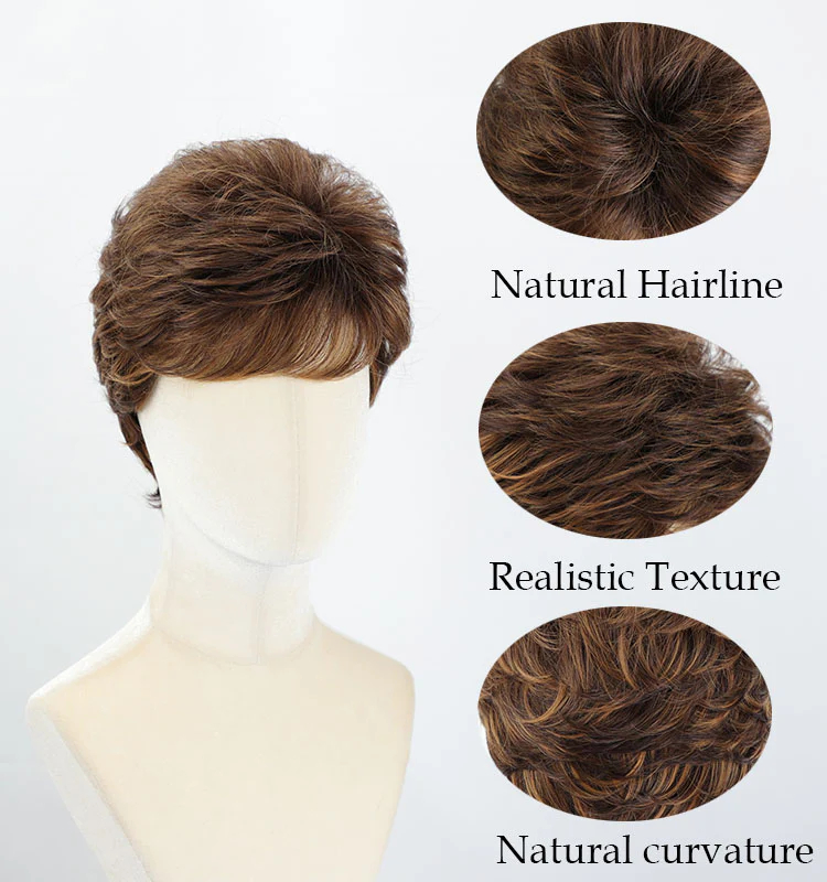 Pixie Wig With Highlighted Bangs