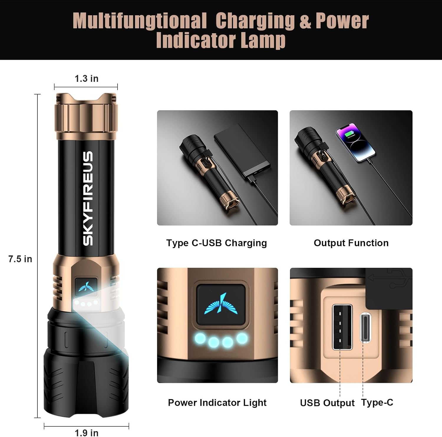 🔥2025 Newest Tactical LED Flashlight 10000 High Lumens