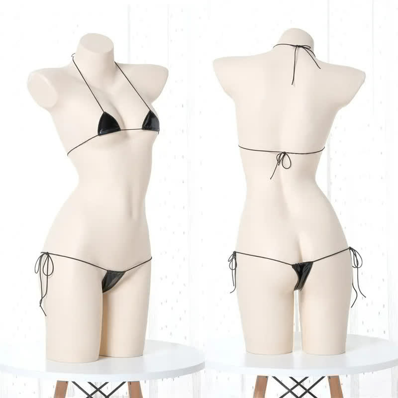 Sexy Lace Up Bikini Lingerie Set