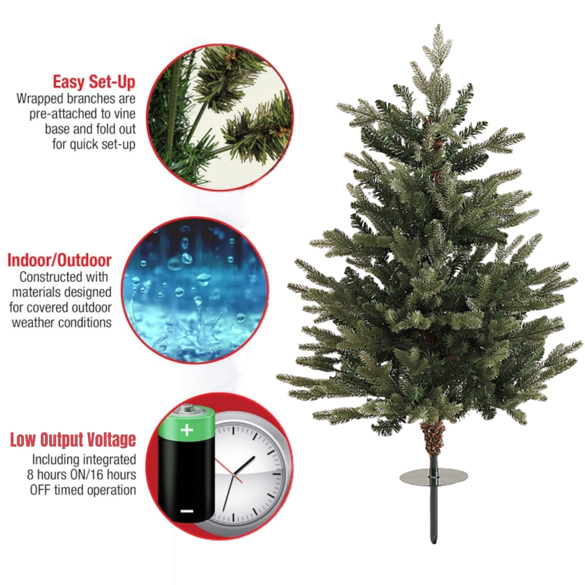 On Sale🔥Staked Twinkling Fraser Fir Tree