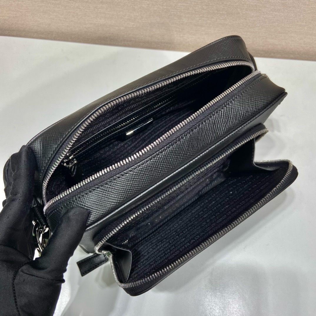 Prada Embroidered Ribbon Men's Crossbody Bag 2VH152