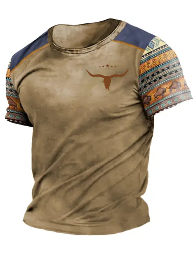 Men's Casual Print Short Sleeve T-Shirt