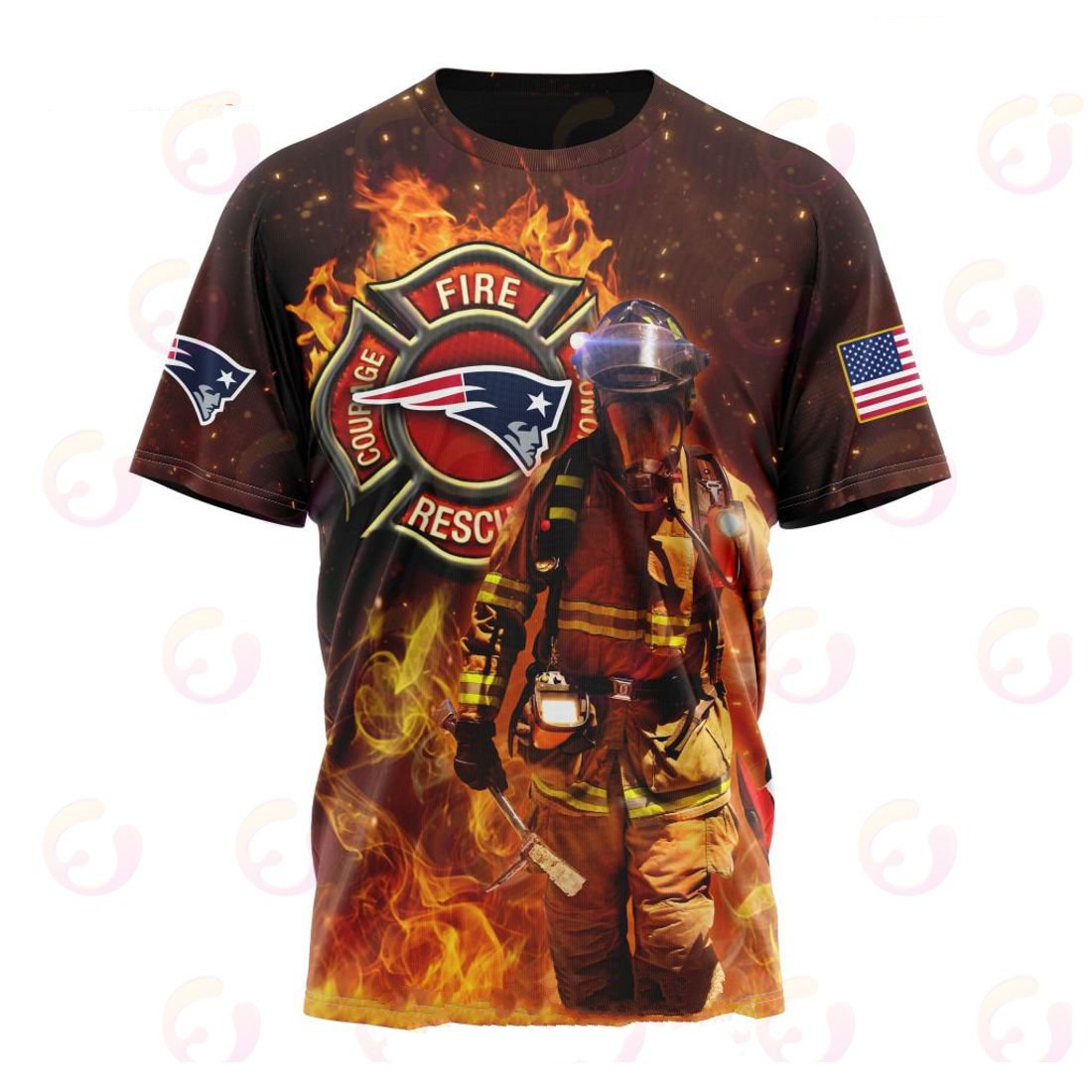 NEW ENGLAND PATRIOTS HONOR FIREFIGHTERS – FIRST RESPONDERS 3D HOODIE