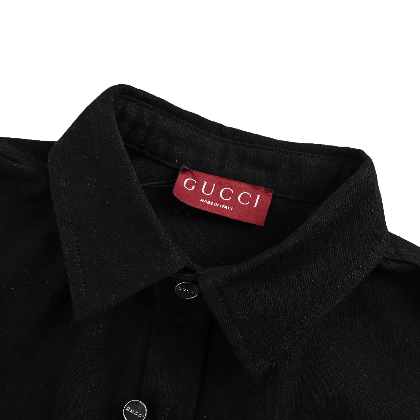 Gucci 24Fw denim shirt jacket with rhinestone back