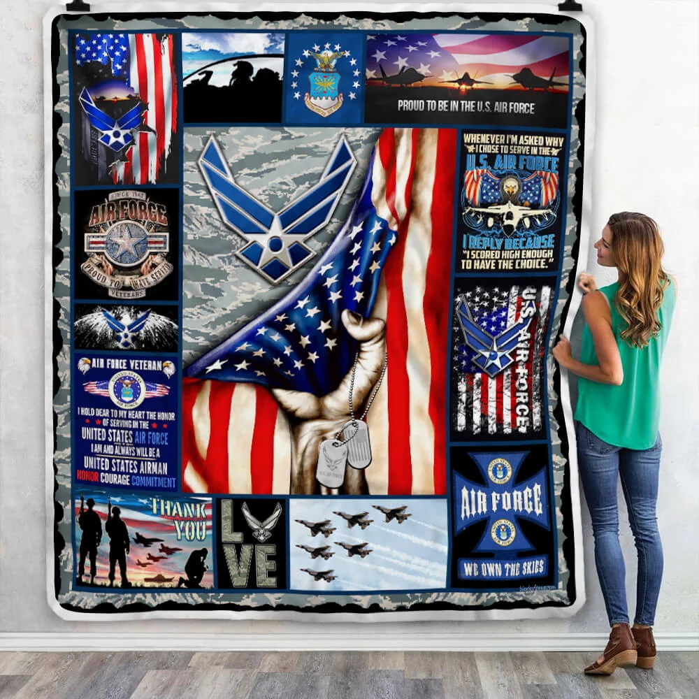 Air Force Veteran. United Sates Air Force Sofa Throw Blanket