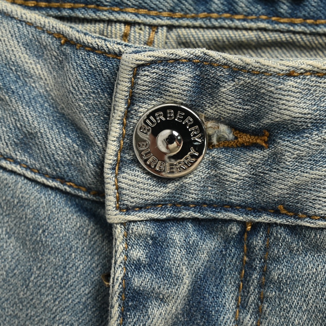 Burberry TB Warhorse Embroidered Jeans with Back Pockets