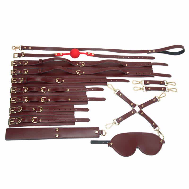 Leather Maid Cosplay Accessories 9 Pieces Set
