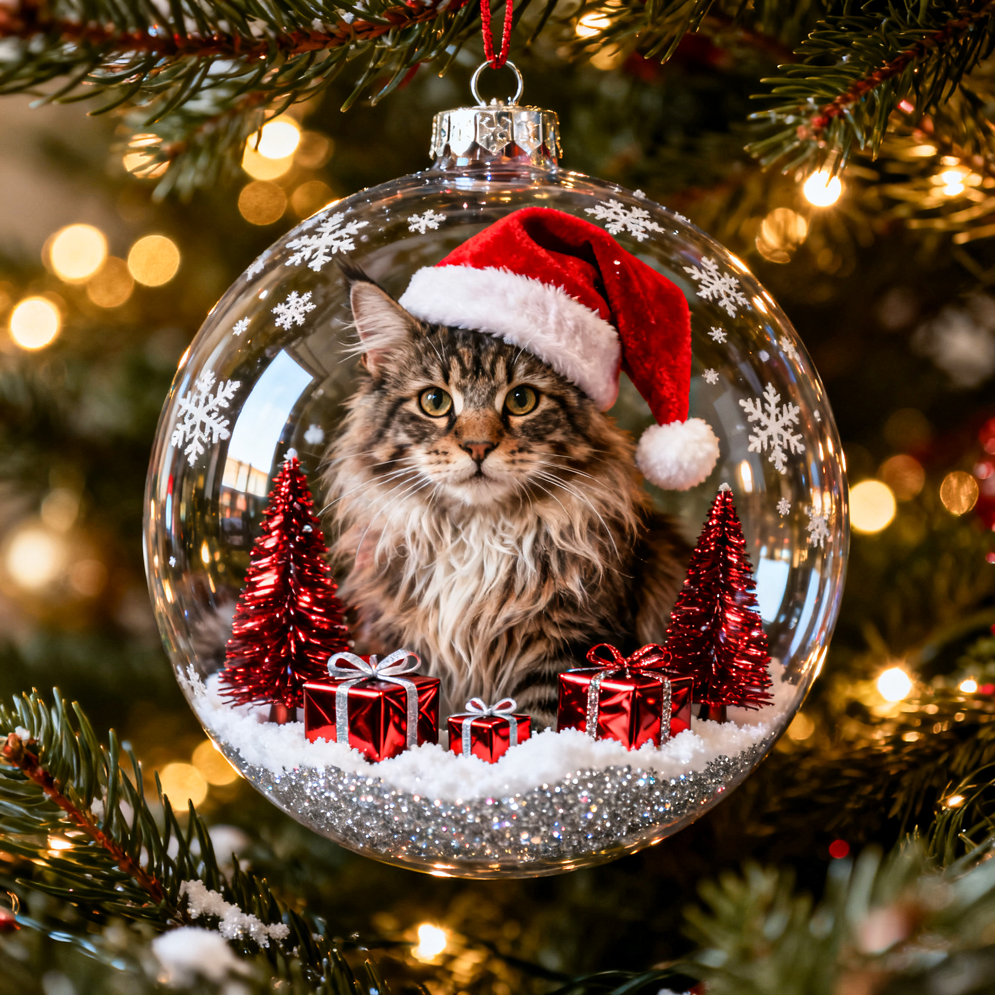 2025 Cat Crystal Ornament Set