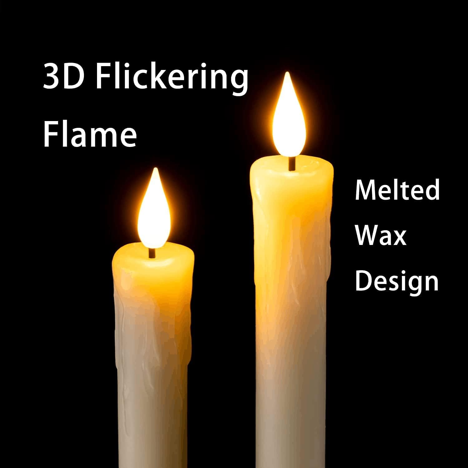🔥ON SALE - 50% OFF🔥Real Wax LED Flameless Taper Candles with Timer