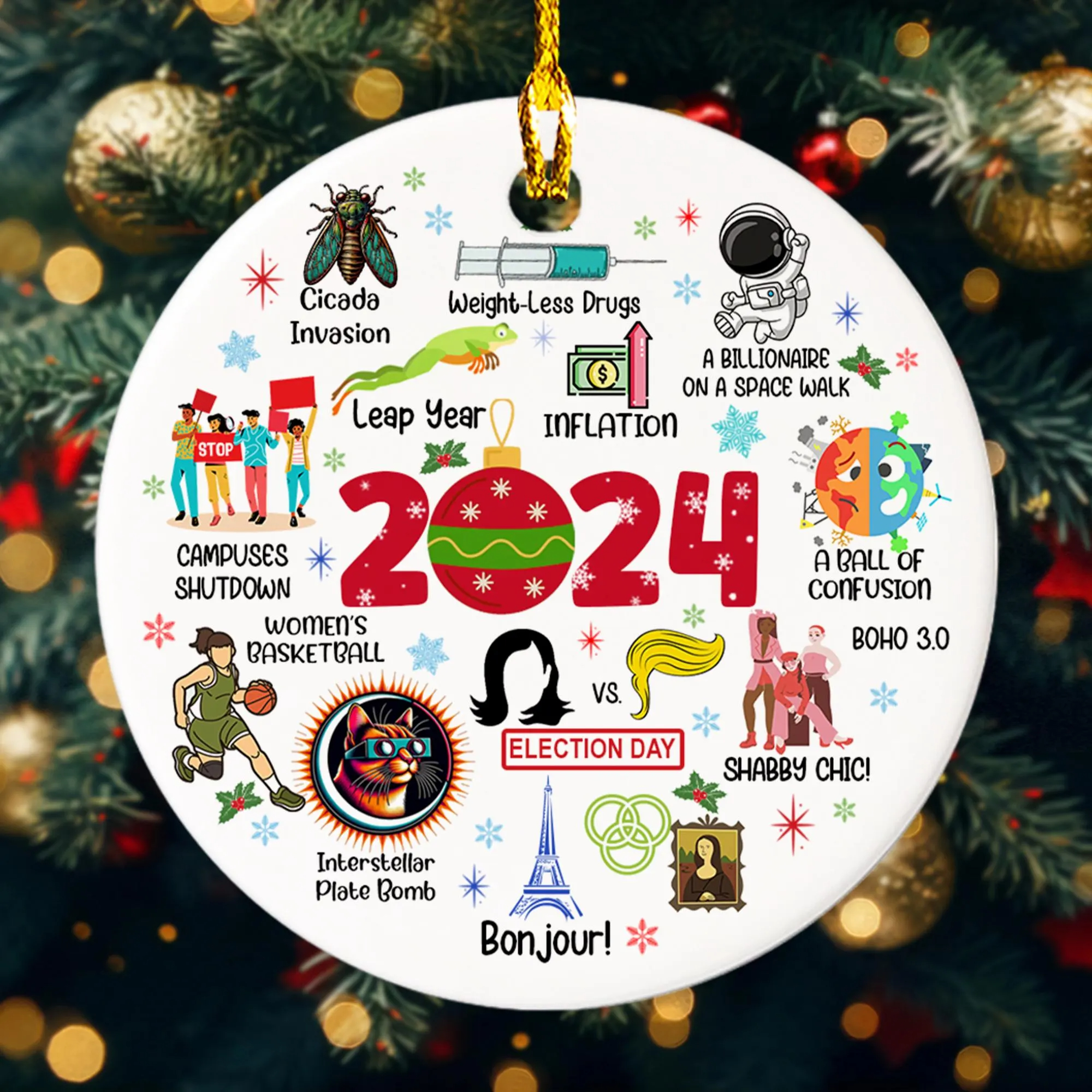 🎄Early Christmas Sale 49% OFF🎄2024 Notable Events Christmas Ceramic Ornament
