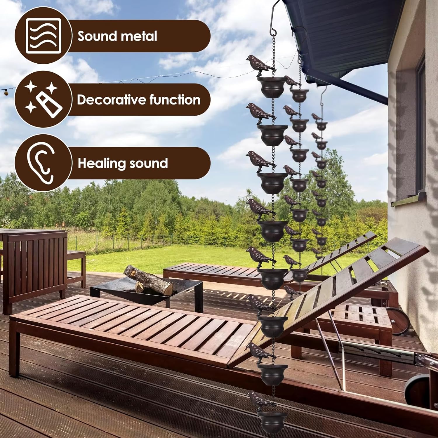 🔥On Sale🔥8.5 Feet Mobile Vintage Bird-Shaped Rain Chain