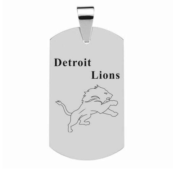 DETROIT LIONS TITANIUM STEEL DOG TAG