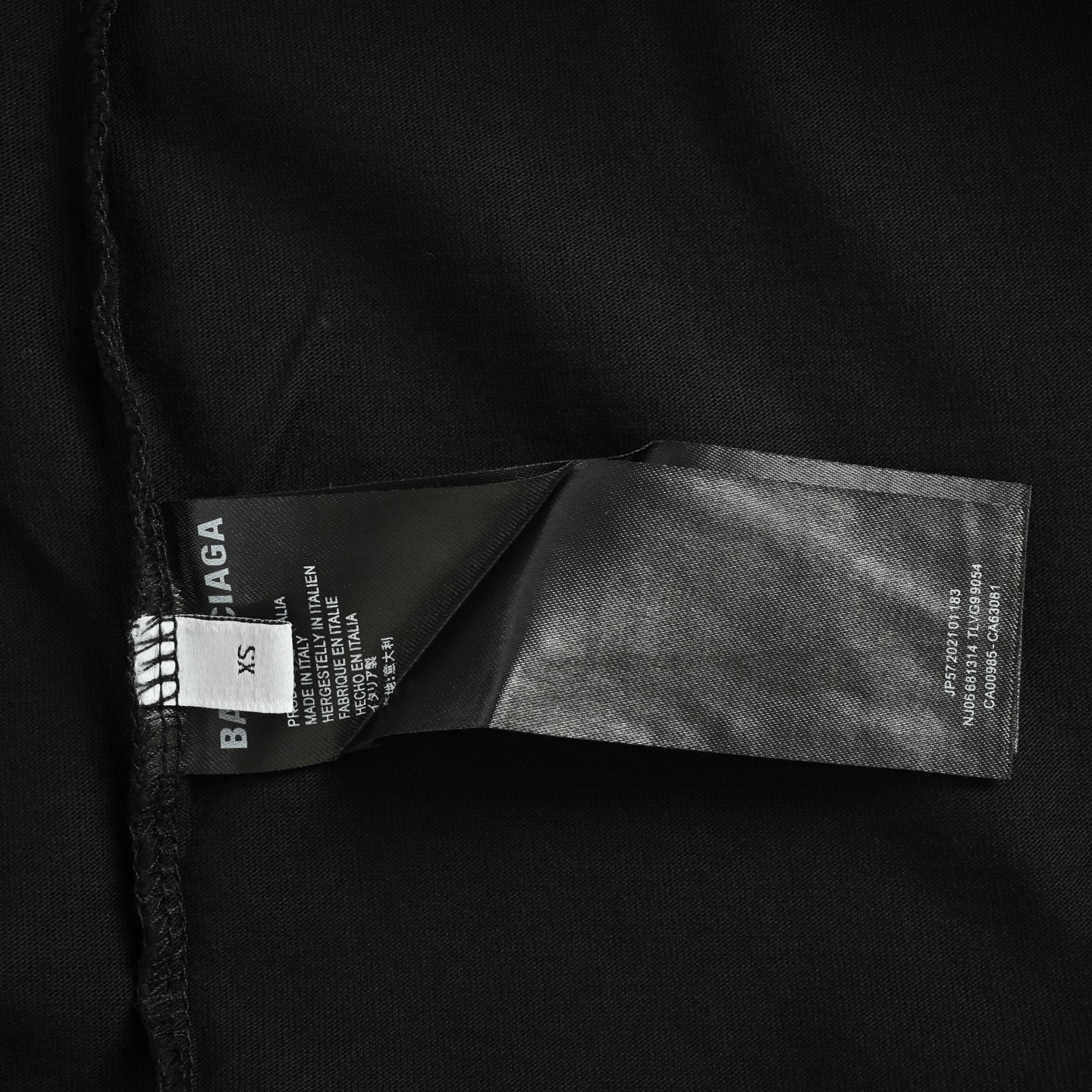 Balenciaga 25ss contrast color letter foam print short sleeves