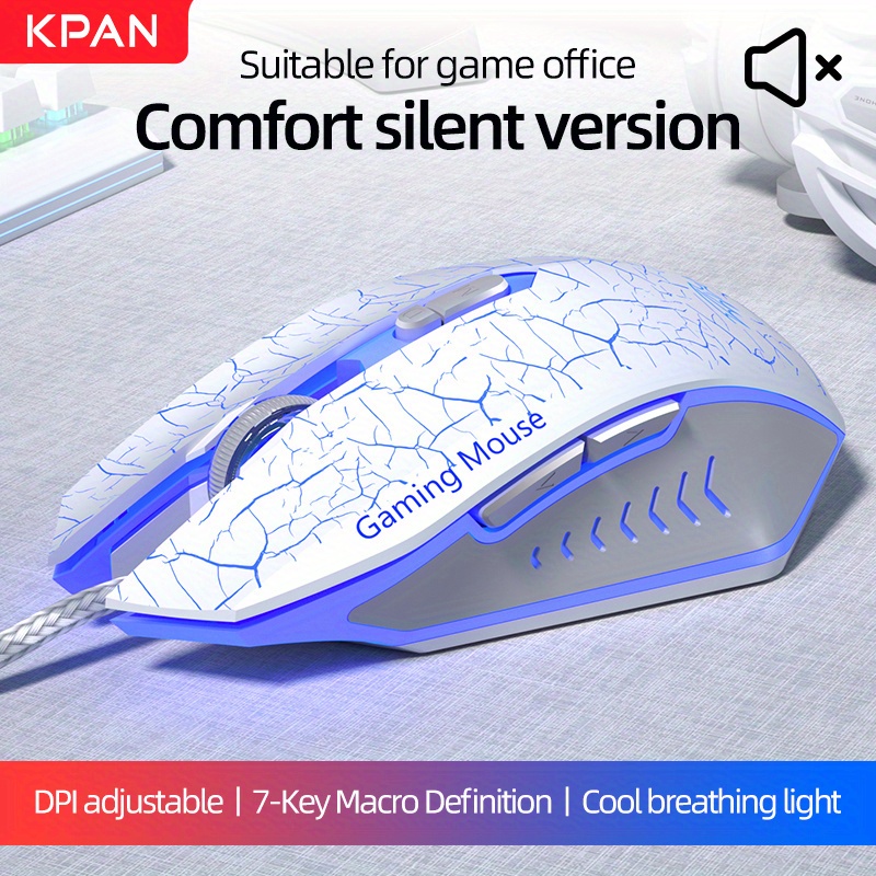 8000DPI Ergonomic Wired Esport Mouse USB Mouse Gaming RGB Mause Gamer Mouse 7 Button LED Silent Mice For PC Laptop Computer Gift For Birthday/Valentines/Easter/Boy/Girlfriends