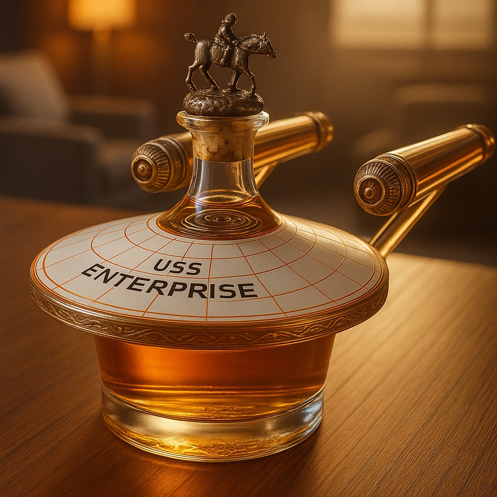 Star trek starship enterprise whiskey bottle