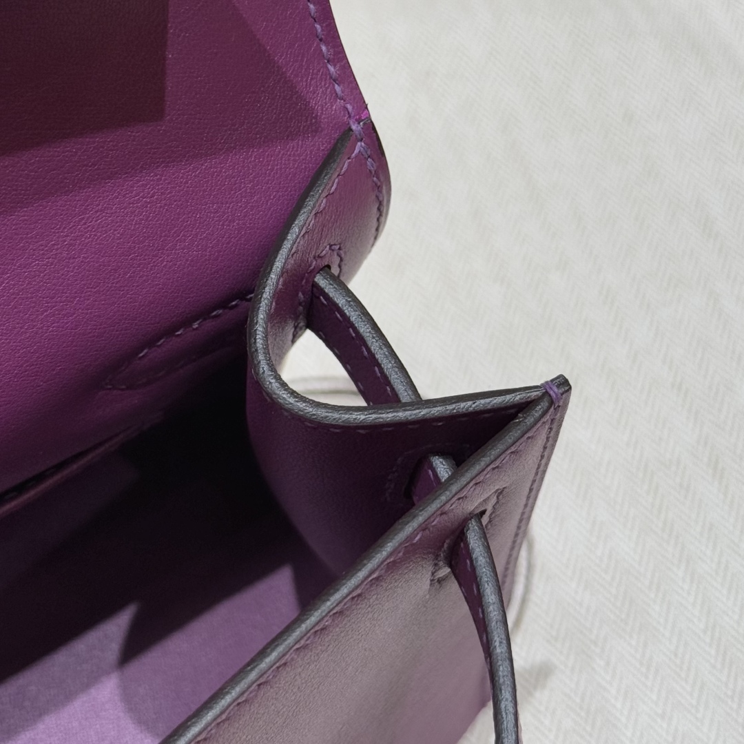 Hermes Kelly Pochette1 P9Anemone Handbag (Handmade Custom)