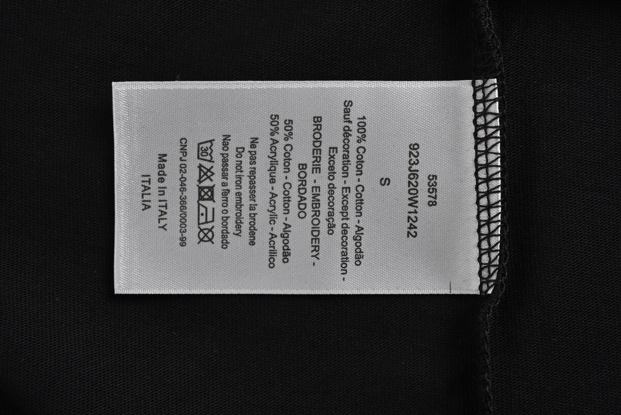 Dior 25ss letter dinosaur embroidered short sleeve