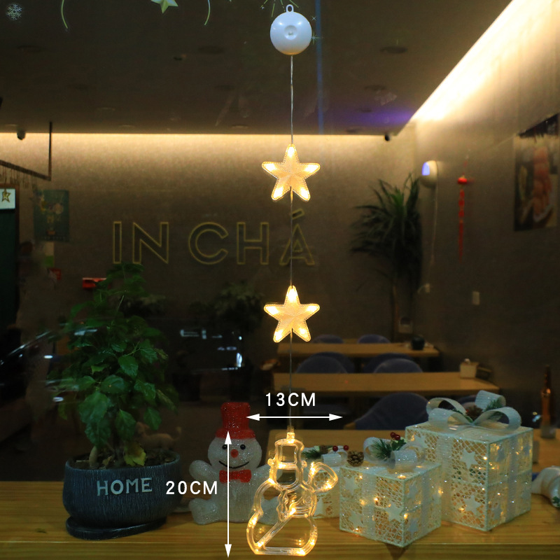 LED Decorative Light Christmas Suction Lamp Creative Light (3 pieces)
