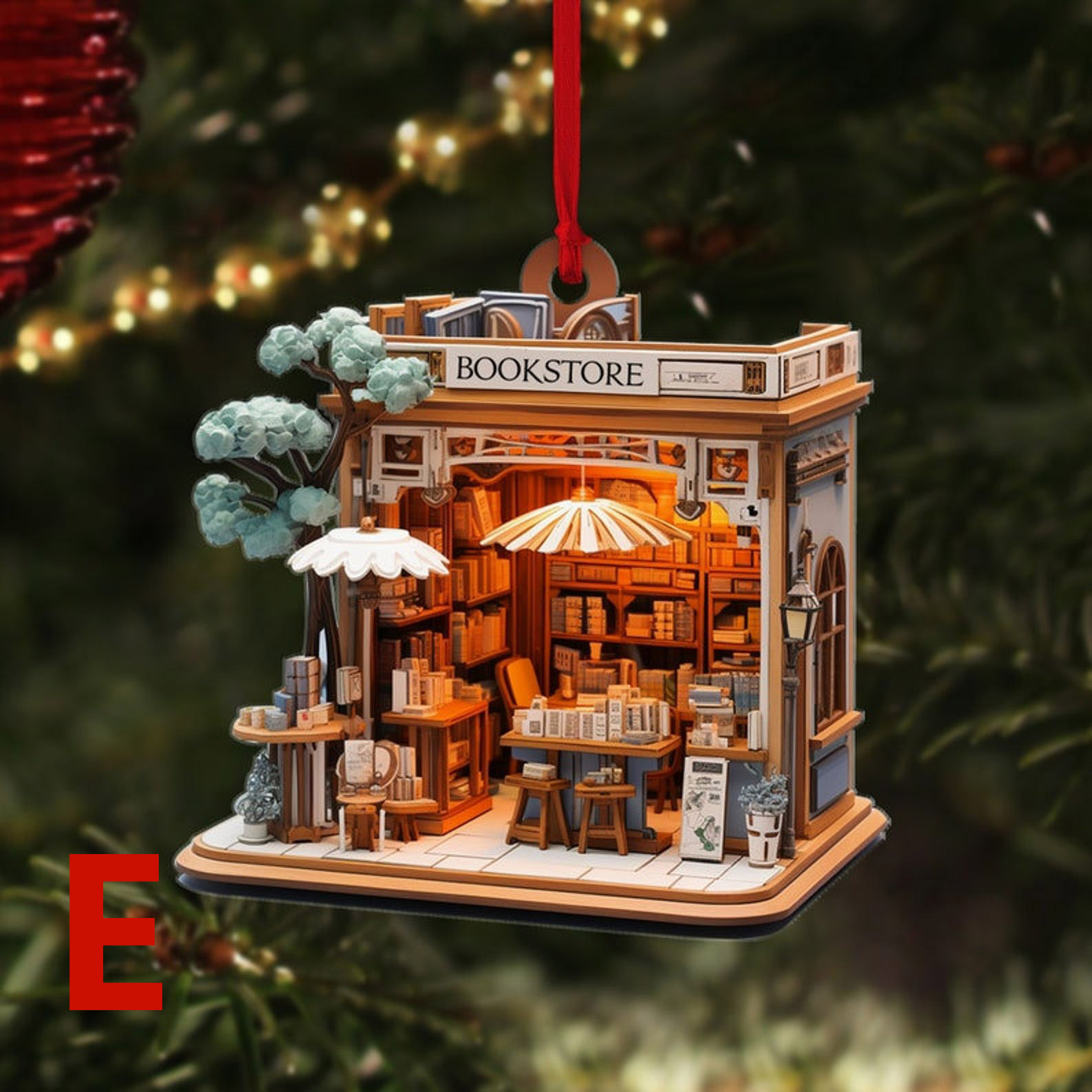 Christmas Bookstore Ornament | BookGift