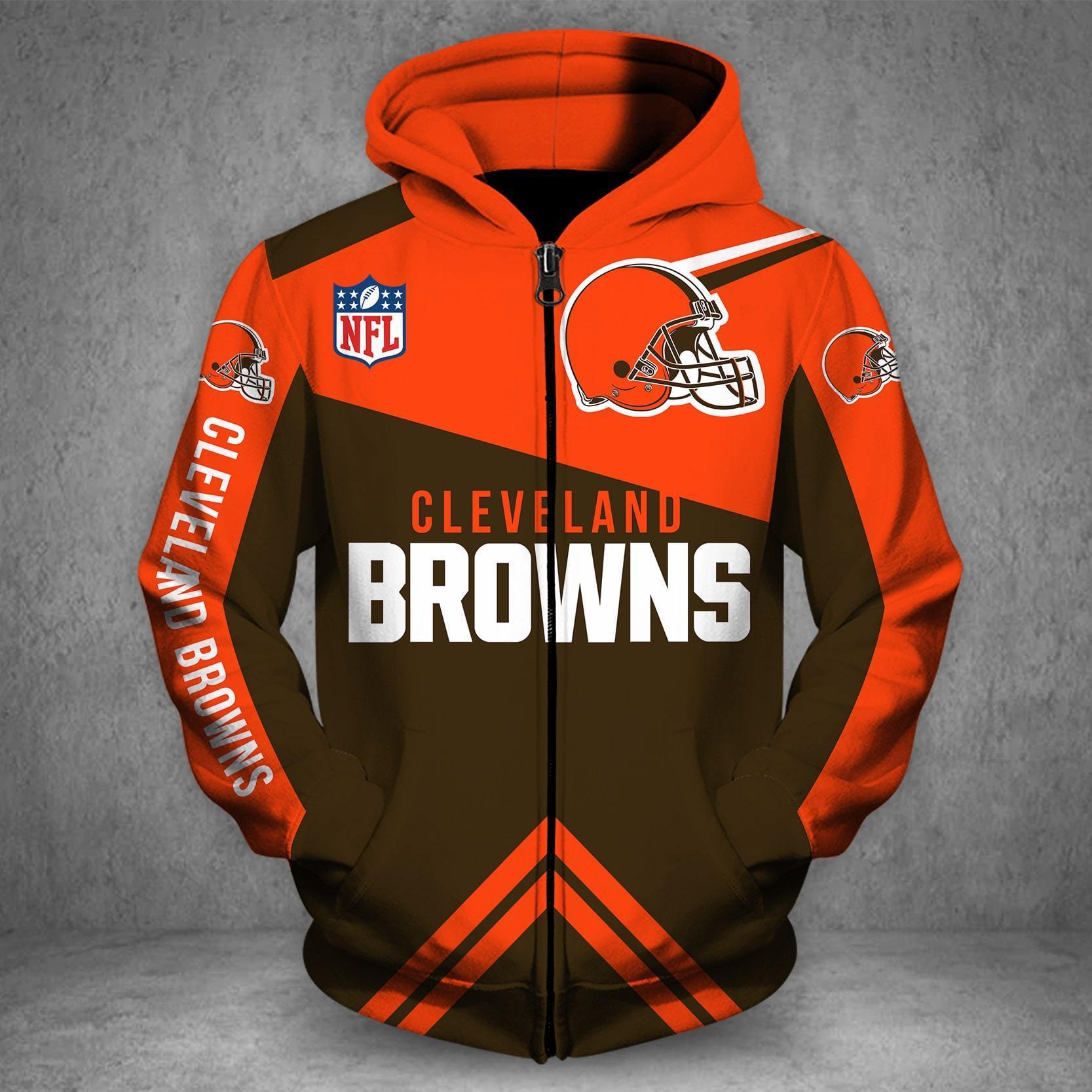 CLEVELAND BROWNS LOVE HOODIE 3D VIP 82