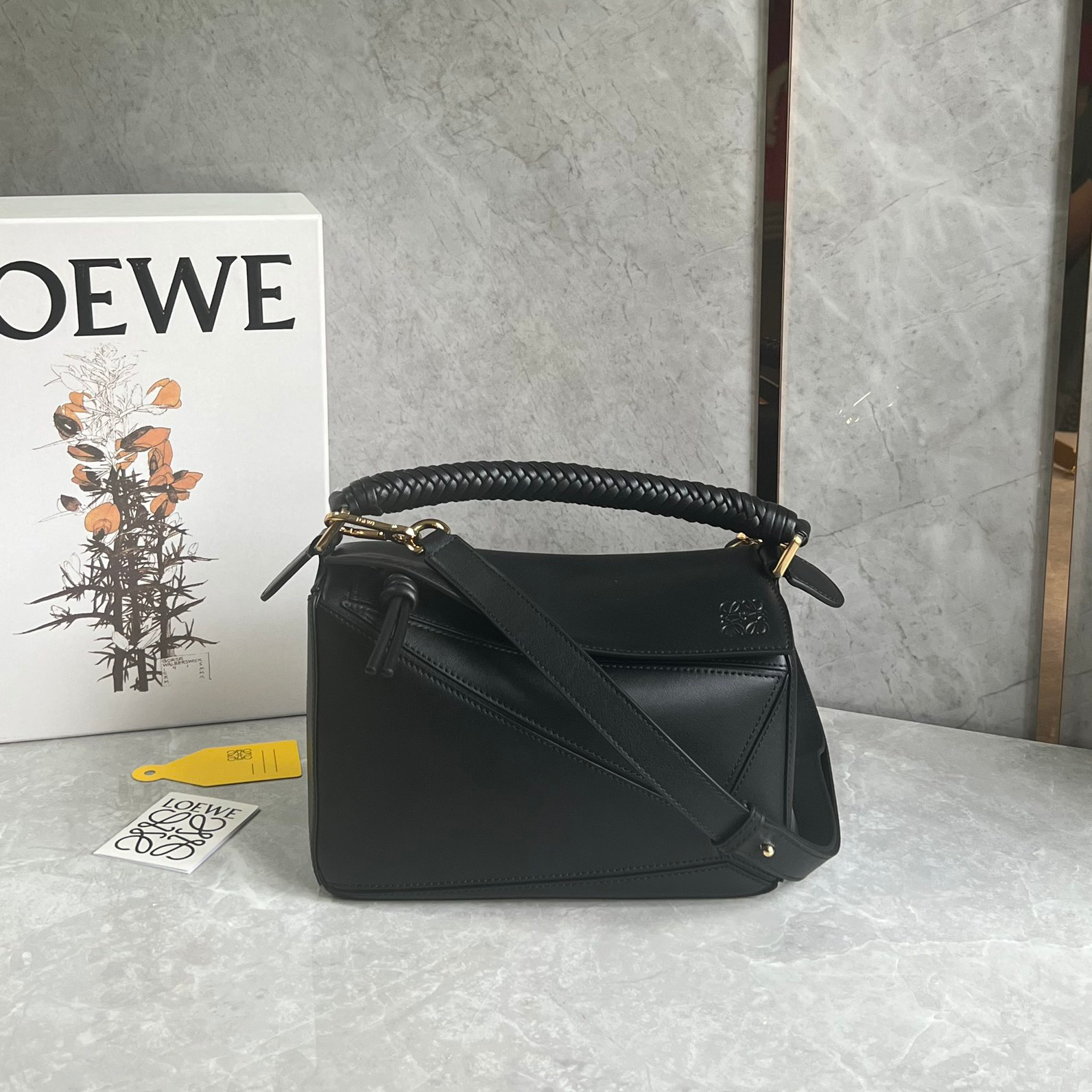 Loewe zzle bag with braided handle 0189
