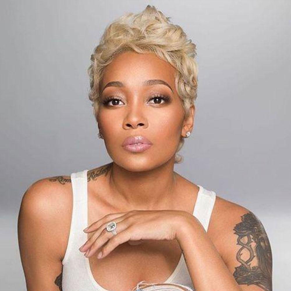 Luna 016 Sassy Boycut Short Wavy Hair Wig for African American Women