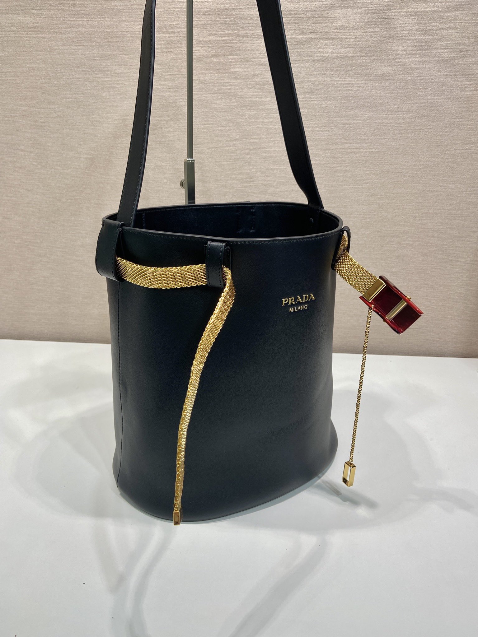 Prada Buckle Handbag 1BE085