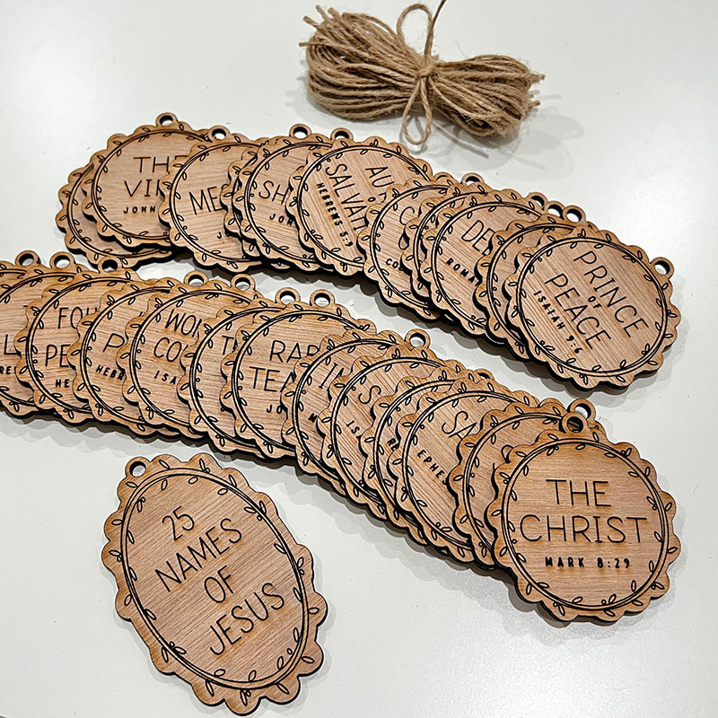 25 Names of Jesus Ornament Set