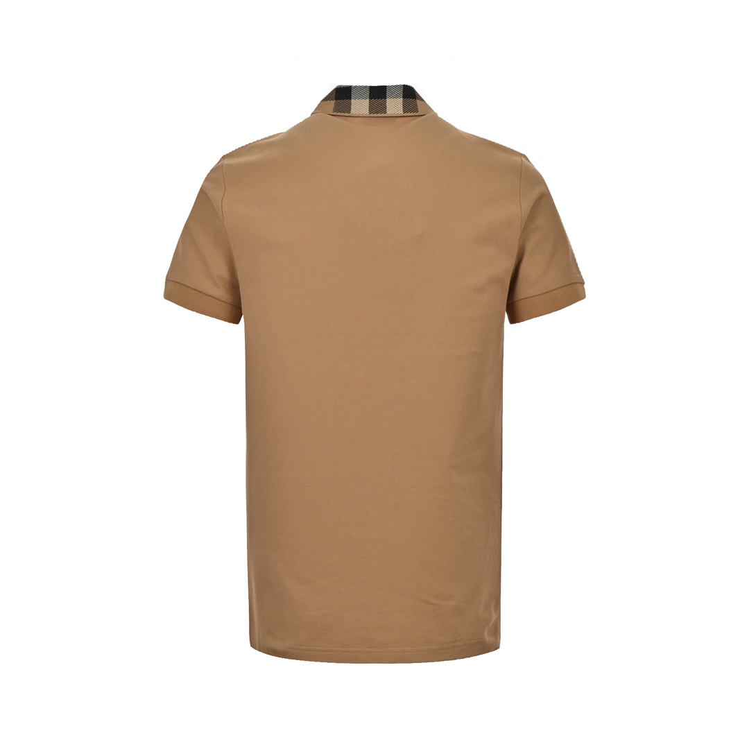 Burberry 24ss check collar Polo short sleeve