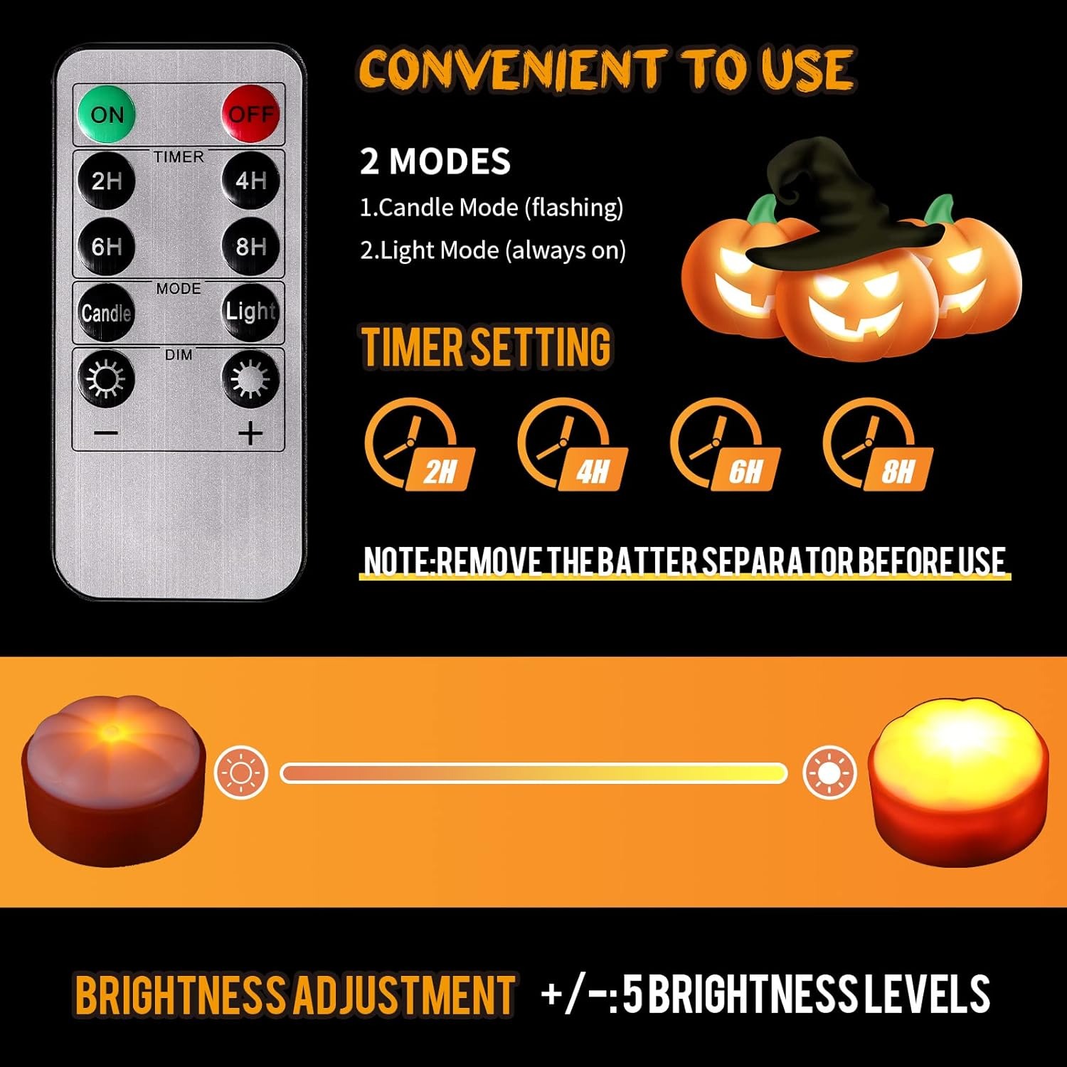 🔥Last Day 50% OFF🔥6-Pack LED Flameless Jack-O-Lanterns