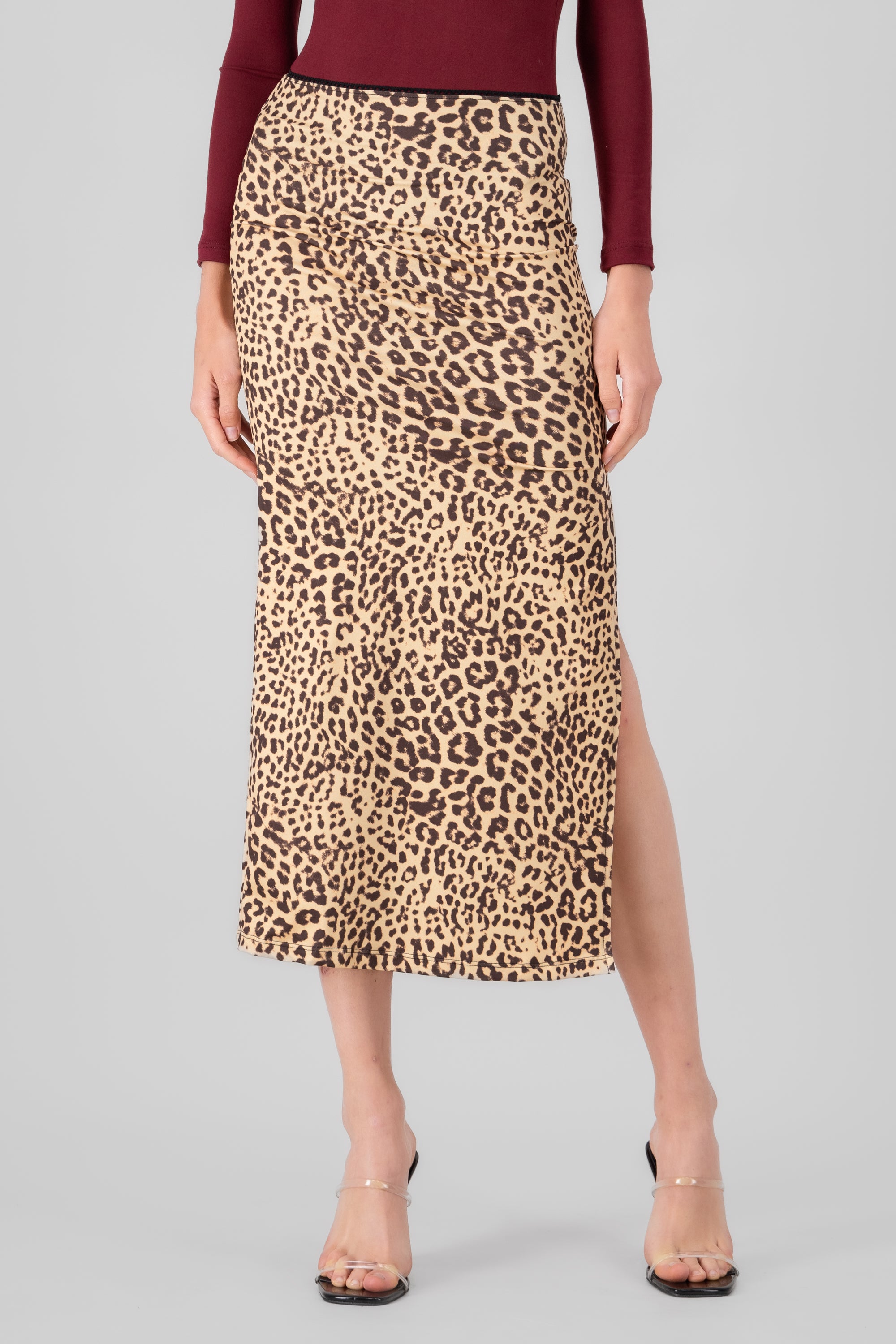Animal Print Maxi Skirt