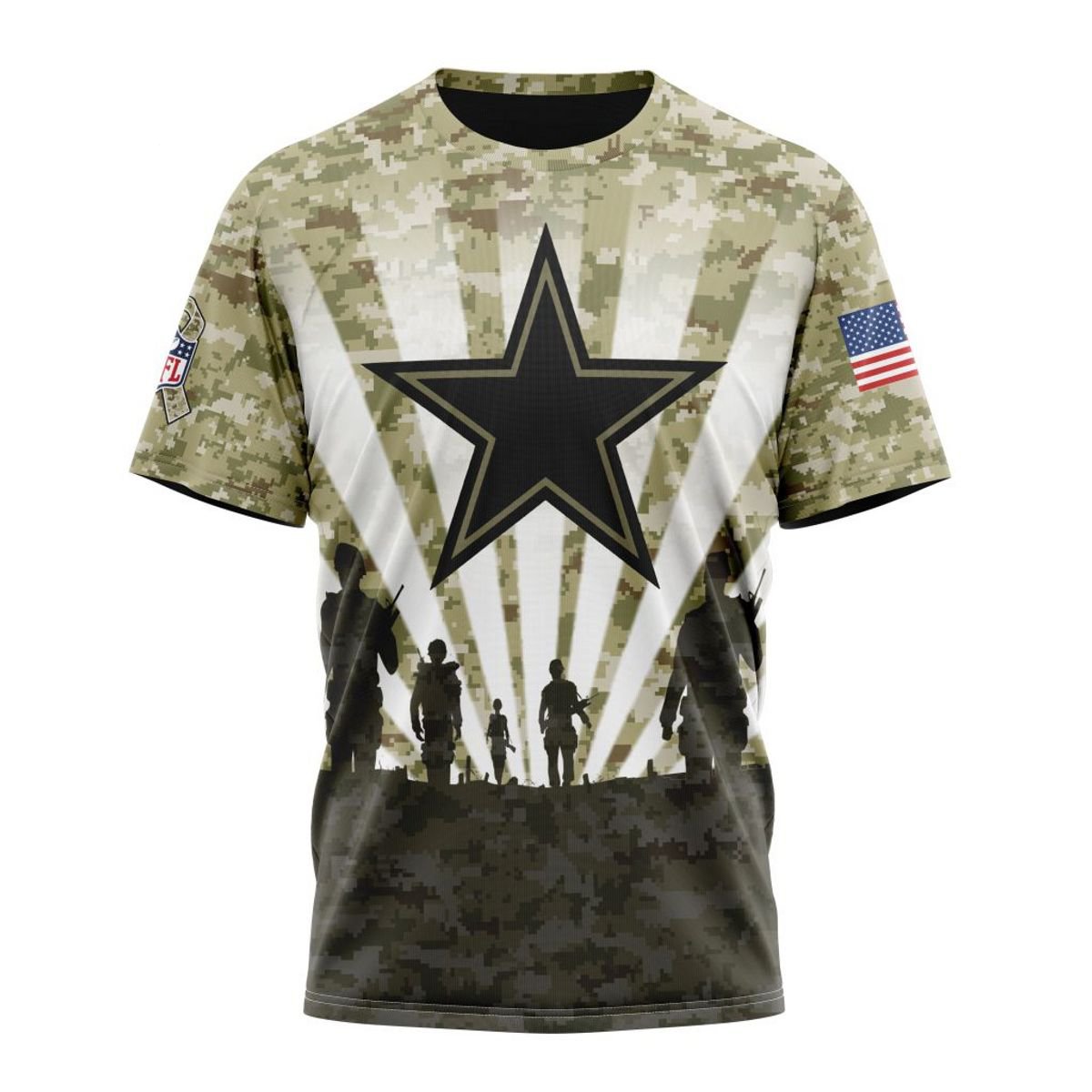 DALLAS COWBOYS 3D HOODIE HONOR VETERANS