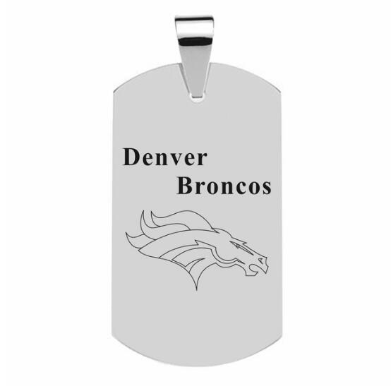 DENVER BRONCOS TITANIUM STEEL DOG TAG