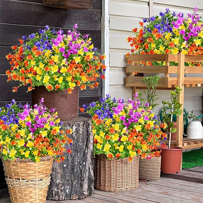 🌺🌺Artificial Milan grass fake flower plant decoration (spring and summer decoration-UV protection)