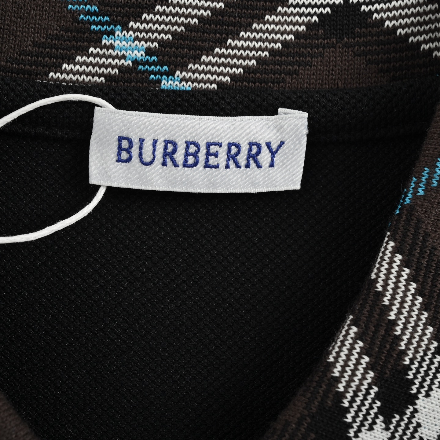 Burberry 25ss collar check Polo short sleeve